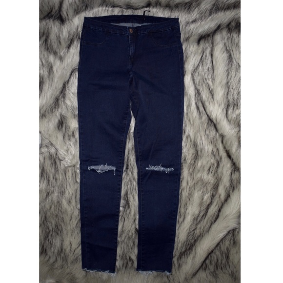 Zara Denim - Zara Trafaluc TRF Distressed Denim Jeggings